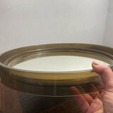 Circular mirror, smoked plastic, 1960s/70s.