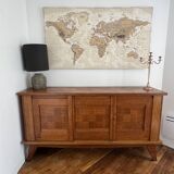 Magnificent enfilade buffet bahut gaston poisson in solid wood.