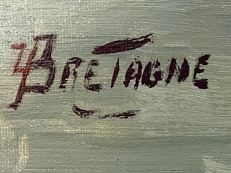 Old pair of still life oil on canvas signed Brittany 1 damaged