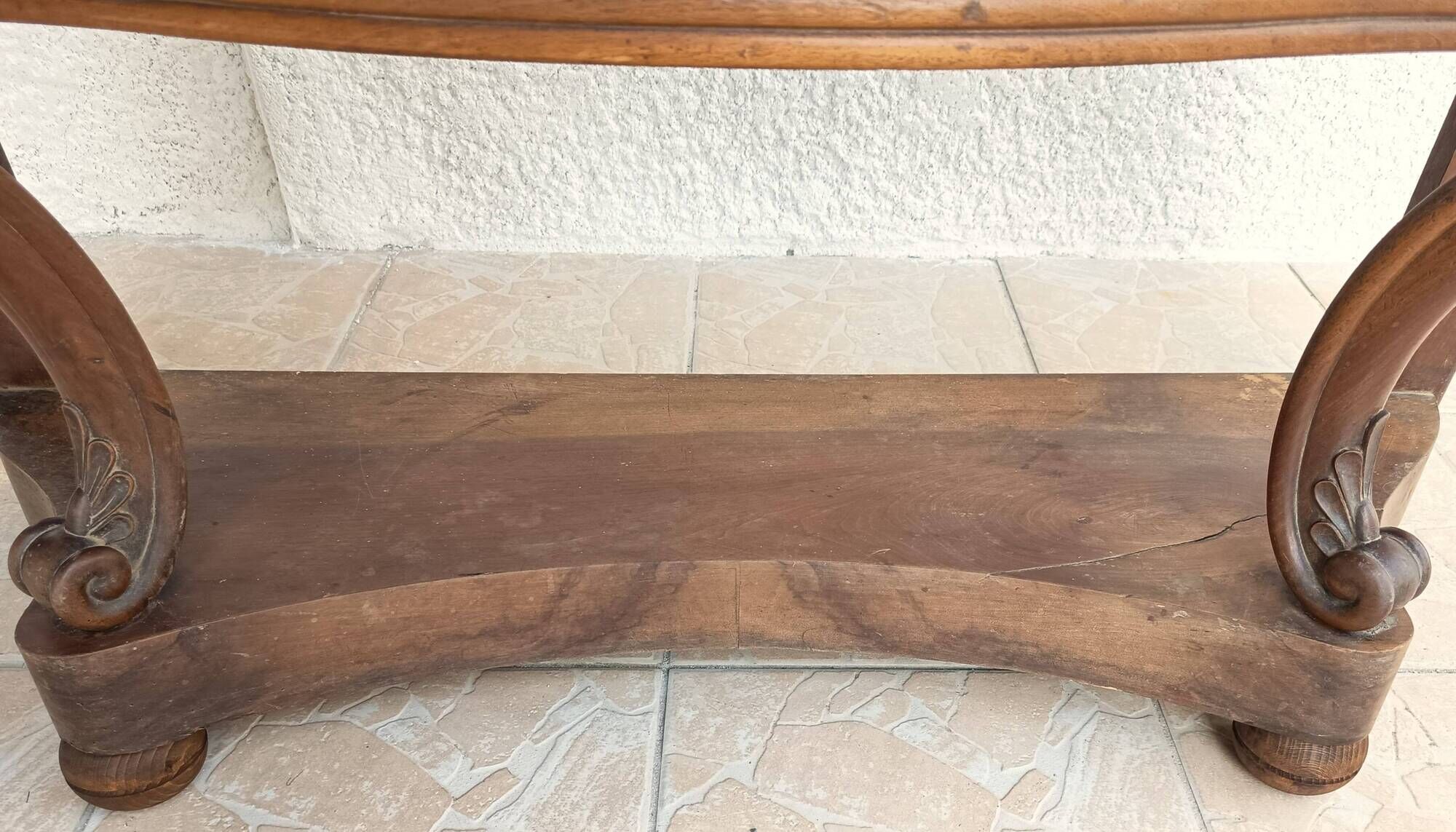 Console from the Napoleonic III era in walnut.