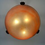 Art Deco pendant light in marbled glass