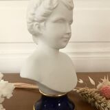 Ancient statuette bust in biscuit