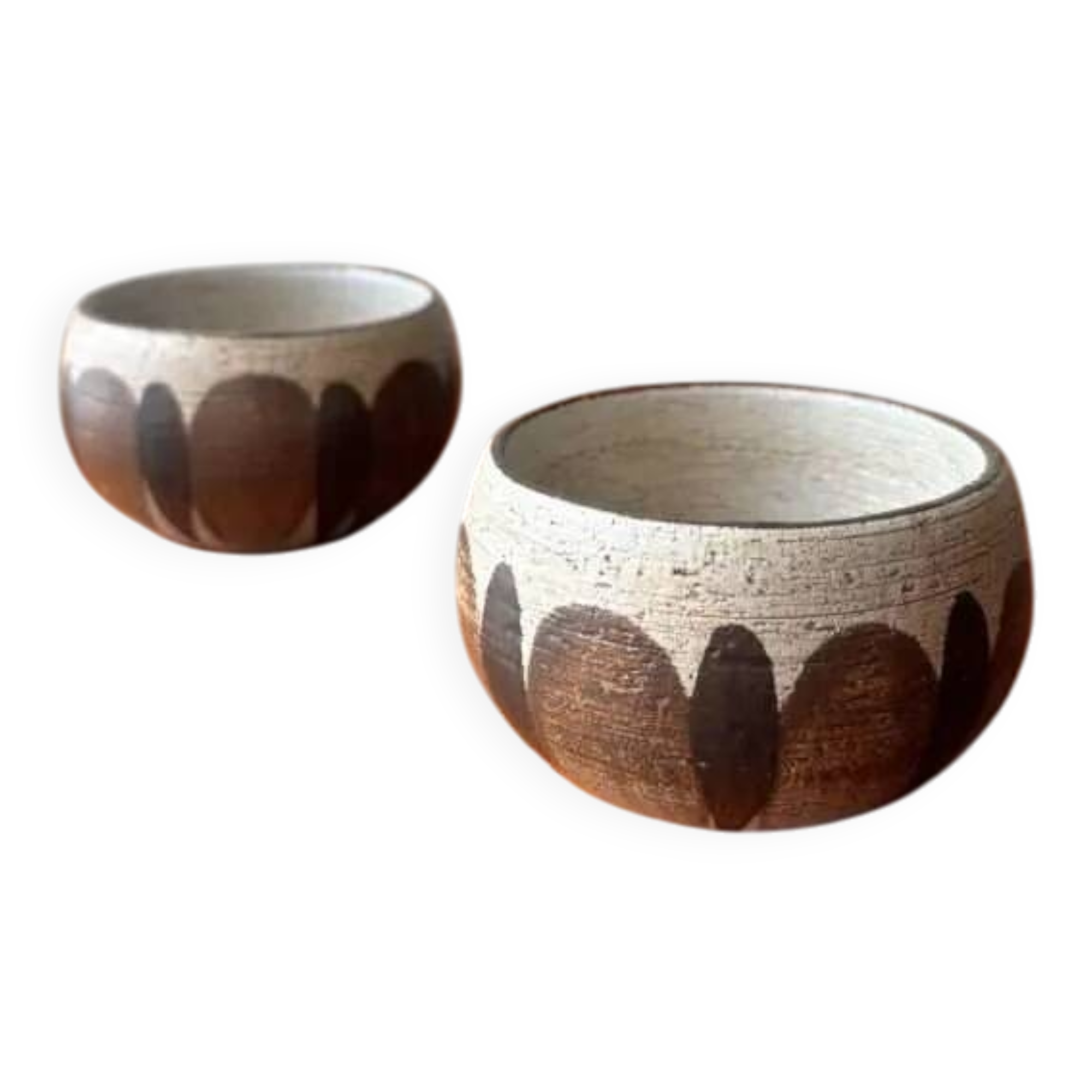 Set of ceramic bowls by Gabriel Fourmaintraux from the 1950s.
