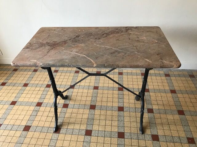 Bistro table on marble