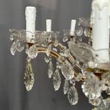 Hand-engraved solid crystal chandelier.