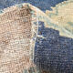 1X2 Blue vintage door mat rug, 1x2 Blue door mat rug, 2.7x1.5 Ft