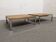 Pair of coffee tables or side tables in solid oak, France circa 1970.