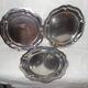 Lot de 3 plats ronds plats en inox