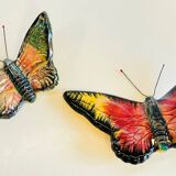 Vintage ceramic wall butterflies
