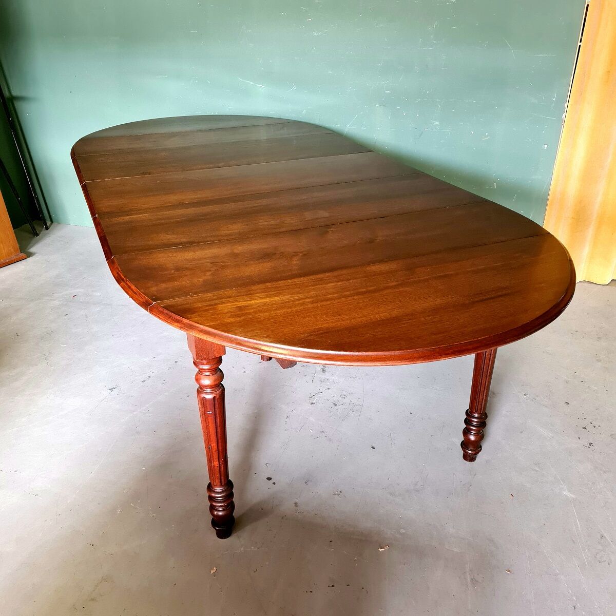 Antique french oak louis philippe coulissen table