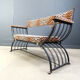 Banc curule de style Maison Jansen, années 1960