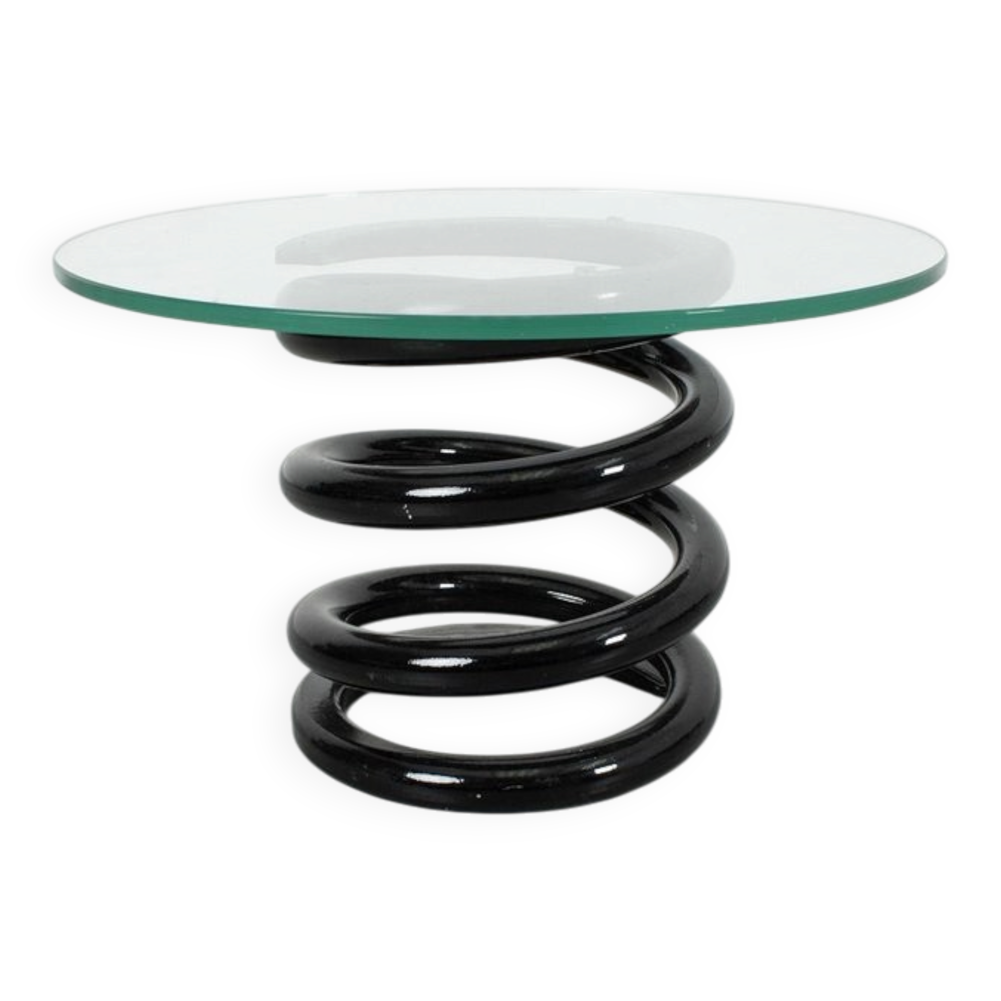 Table d'appoint avec plateau en verre