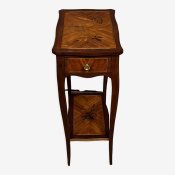 Louis XV style ceremonial table in precious wood marquetry