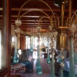 Lustre blue drops pampilles