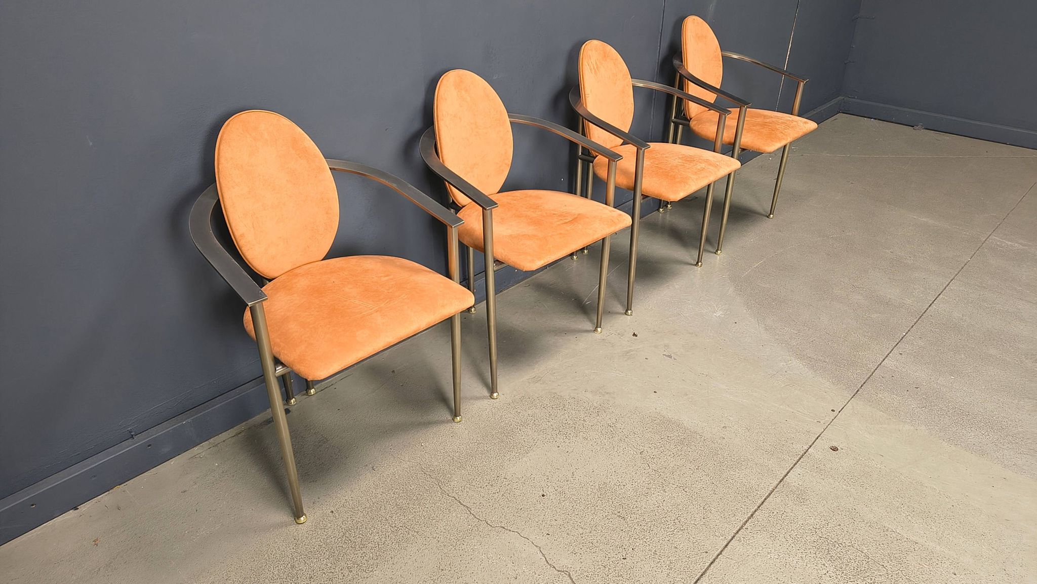 Vintage dining chairs by Belgochrom, set of 4 - 1980s