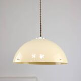 Italian space age beige plexiglass pendant lamp, 1970s