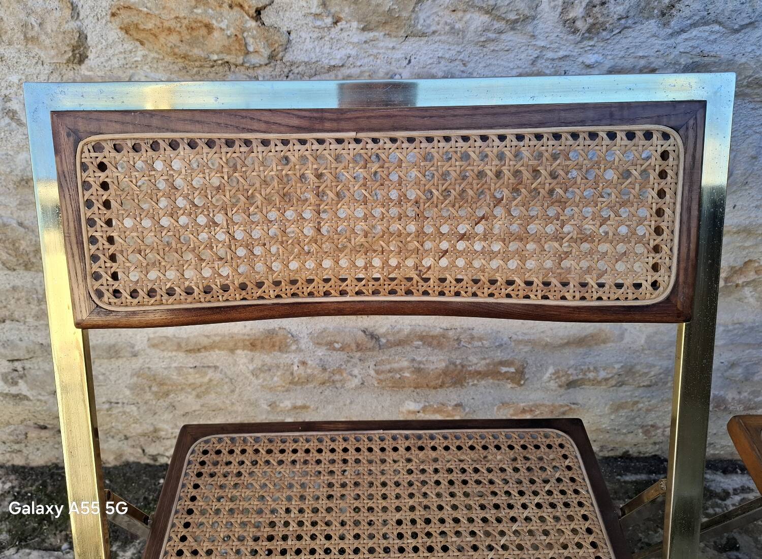 Italian cane folding chairs