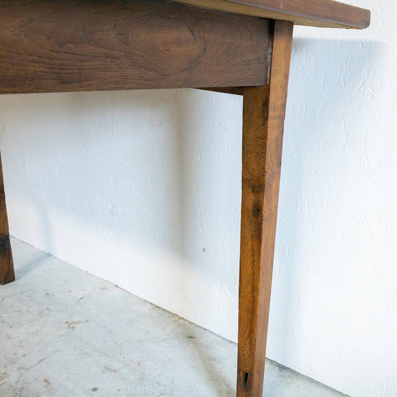 Wood and ceramic farm table