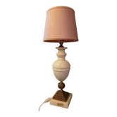 Lampe de table vintage en albâtre et laiton