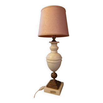 Vintage table lamp in alabaster and brass