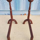 Pair of cast iron chenets