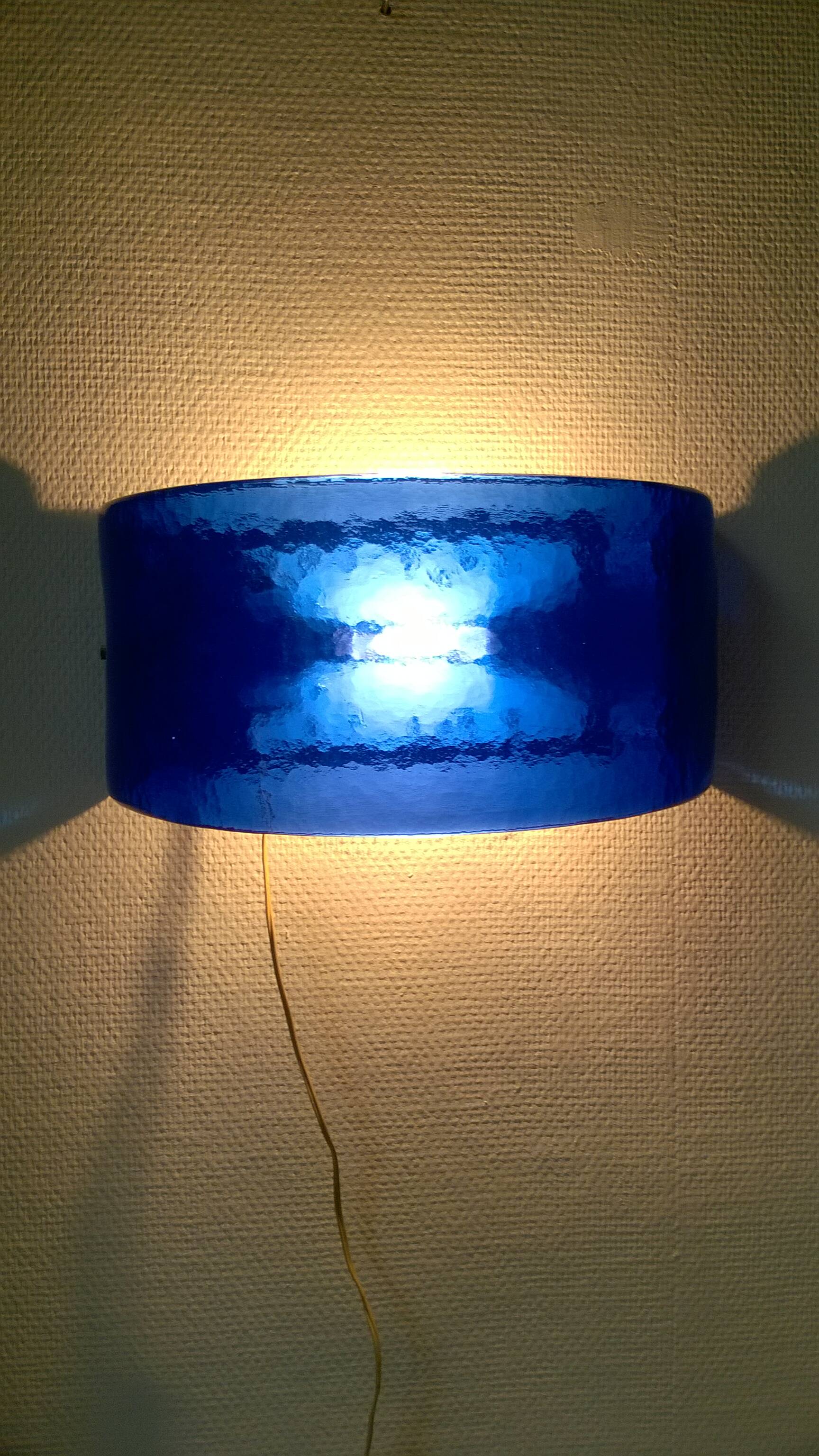 Vintage blue glass wall lights (Murano style)