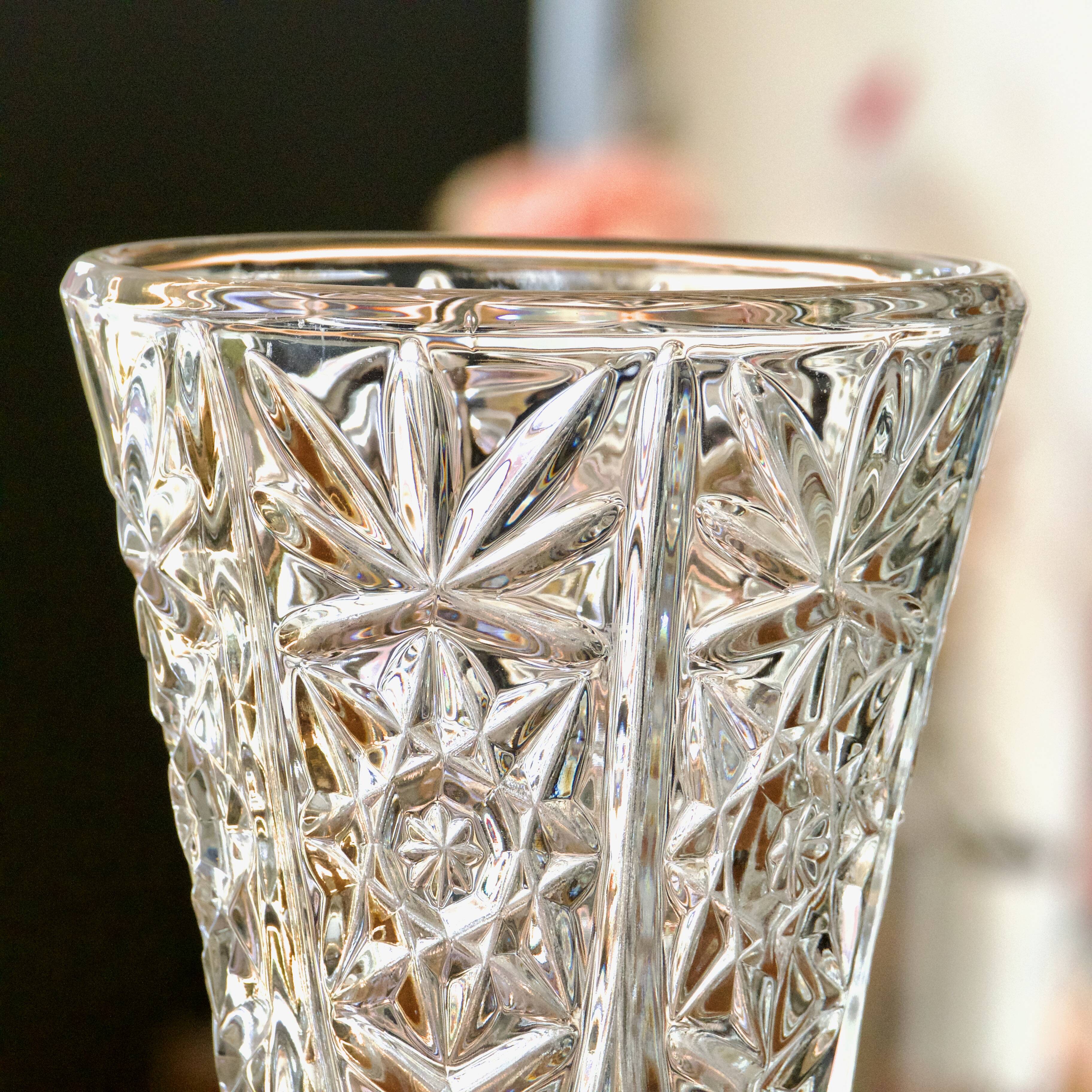 Grand vase vintage en cristal