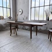 Solid oak farmhouse table with extensions (190-280cm) 1950