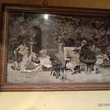 Frame signed louis leloir canvas style year 1750..