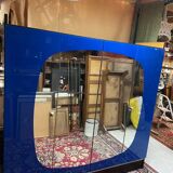 Vintage blue mirror wardrobe from the 70s.