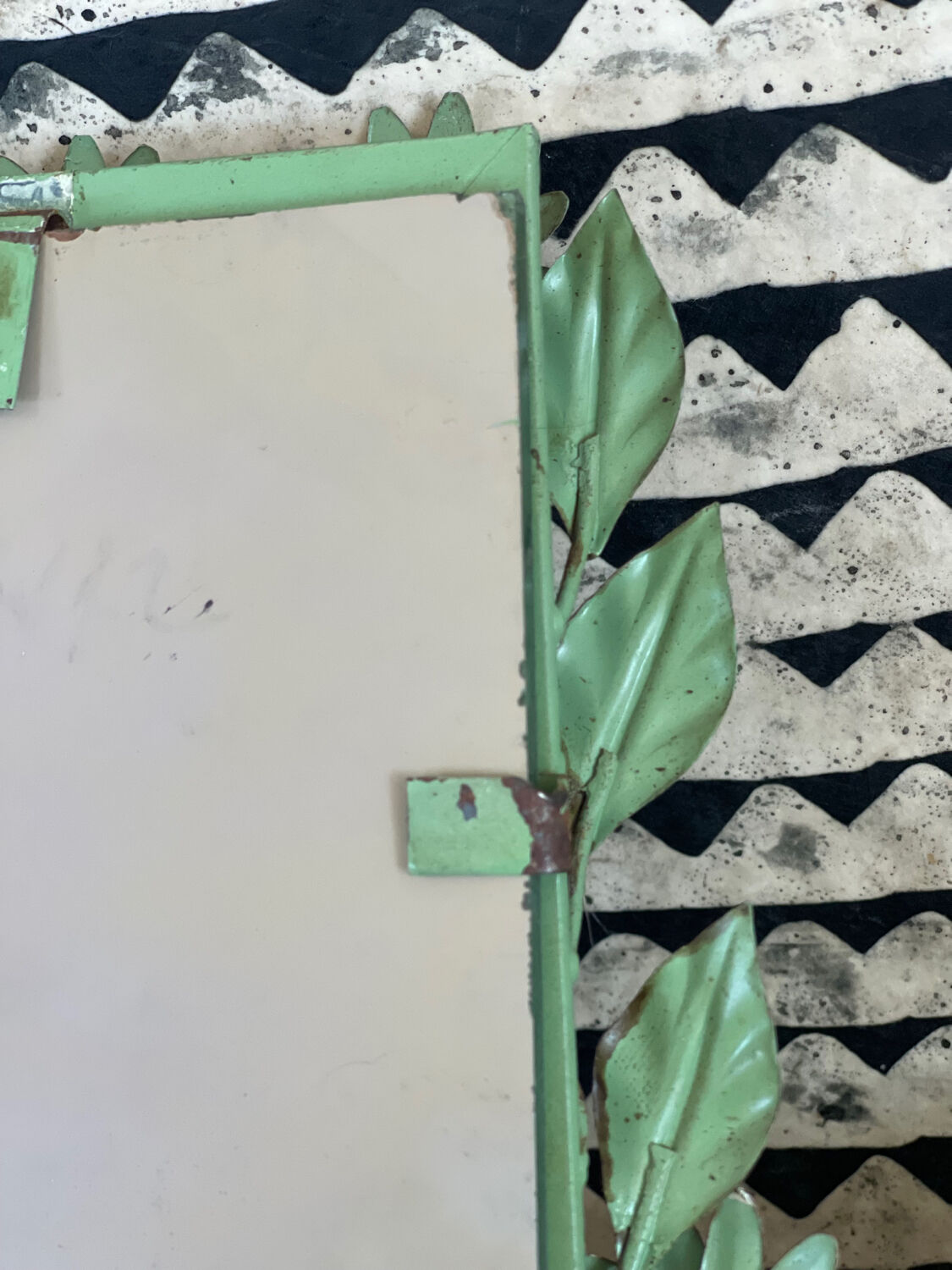 Vintage Italian metal mirror