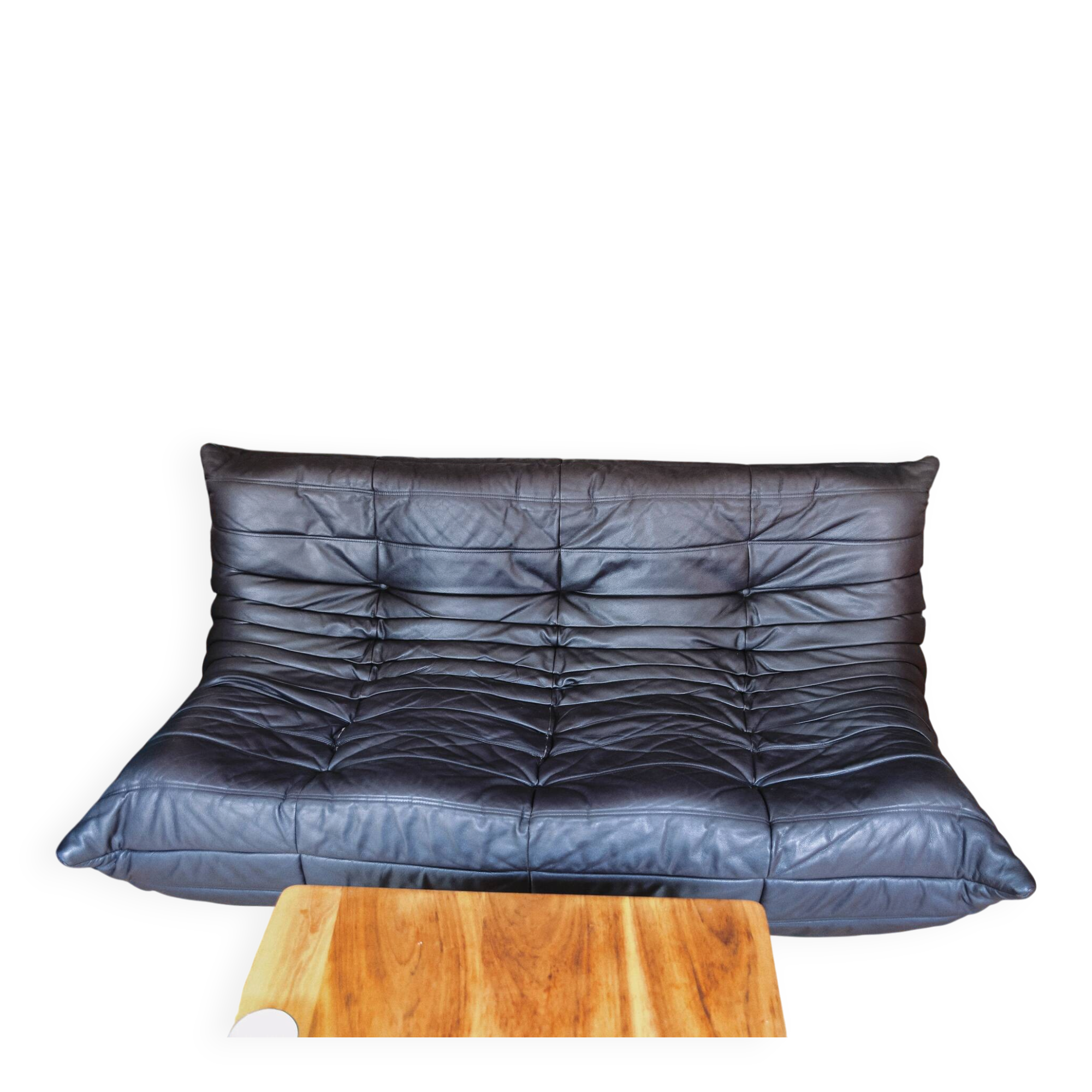 Togo 3 places cuir anthracite - Ligne Rozet