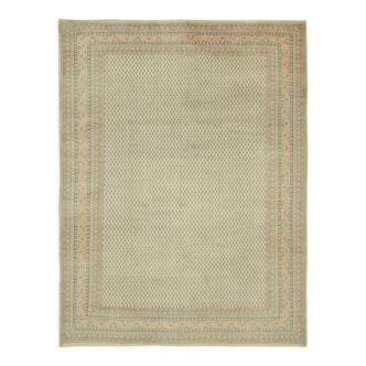 Tapis fait main oriental contemporain années 1980 285 cm x 370 cm beige laine