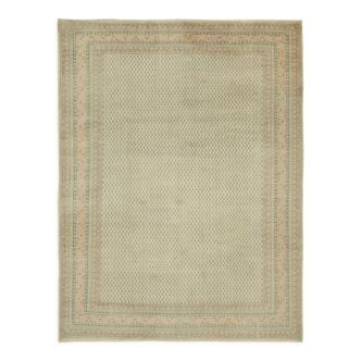 Handmade oriental contemporary 1980s 285 cm x 370 cm beige wool carpet