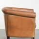 Vintage sheepskin club armchair in a beautiful light cognac colour