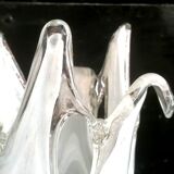 Murano splash vase with golden sequins