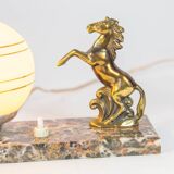 Lampe de table art déco | Cheval cabré