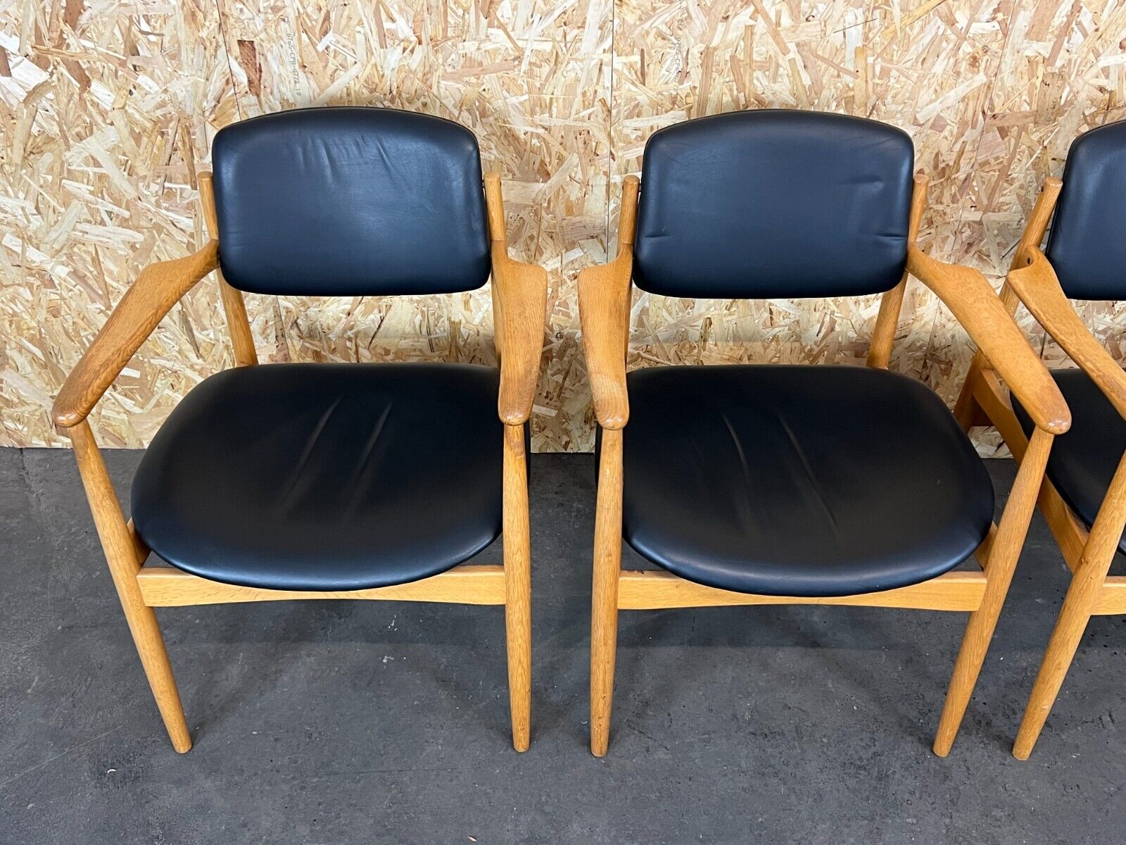 4x 60s 70s dining armchairs Danish design oak Denmark