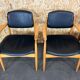 4 Danish design dining chairs from the 60s and 70s, oak, Denmark.