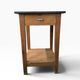 Vintage high side table in wood / counter / mini kitchen furniture