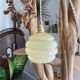 Vintage portable lamp globes customizable yellow clichy glass