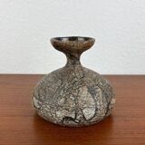 Vintage German brutalist studio mushroom vase by Gerhard Liebenthron, 1970s.