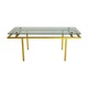Brass coffee table and smoked glass, France 1960's