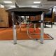 Knoll oval table with black marble and chrome legs by Joe d'Urso, 1983