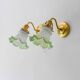 Glass sconces, Danish modern classic Scandinavian glass and brass wall lights.