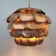 Artichoke lamp, designed by,  Svend Aage Holm Sørensen, with layered flame cut copper slats