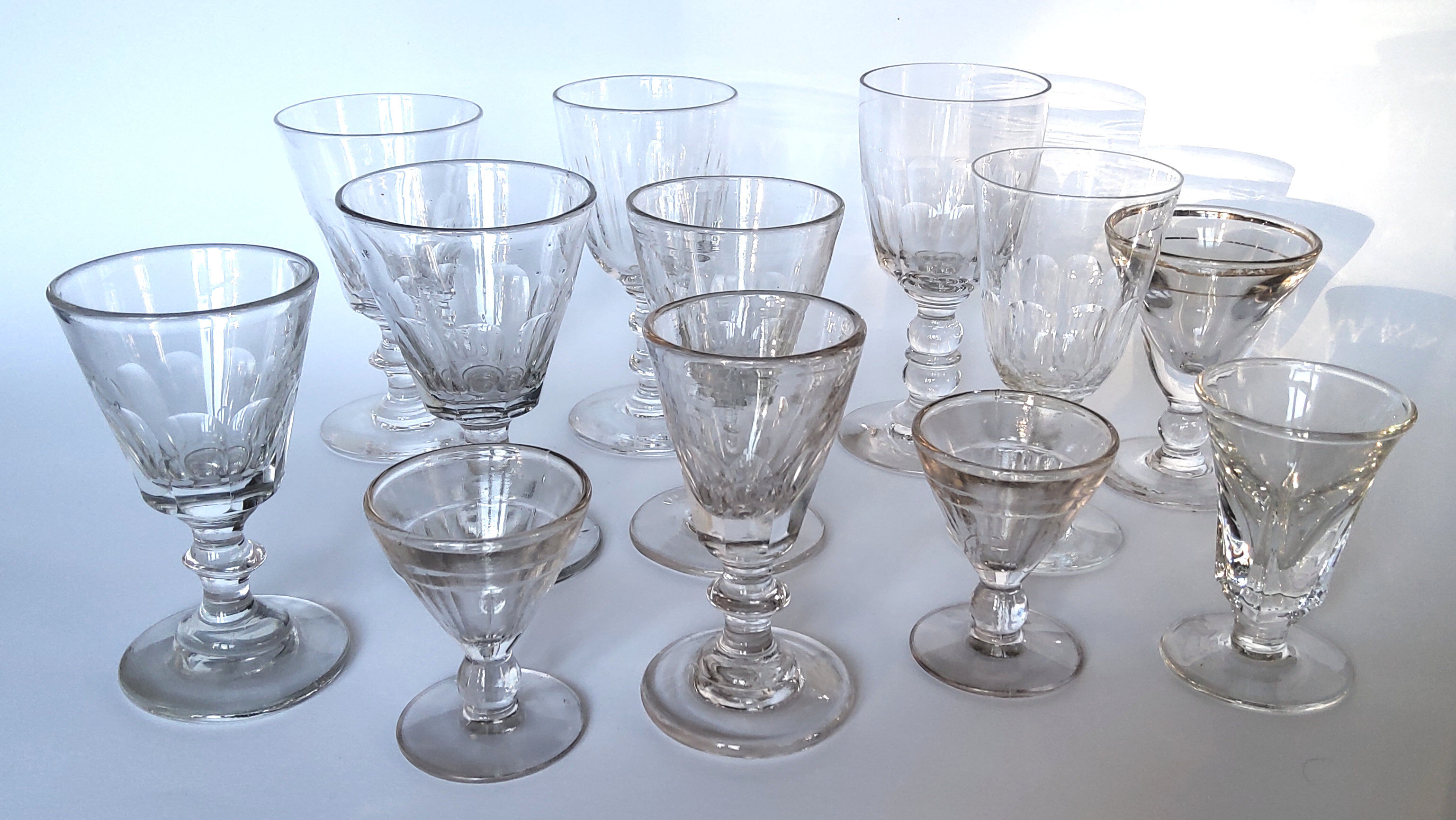 Set of antique glasses