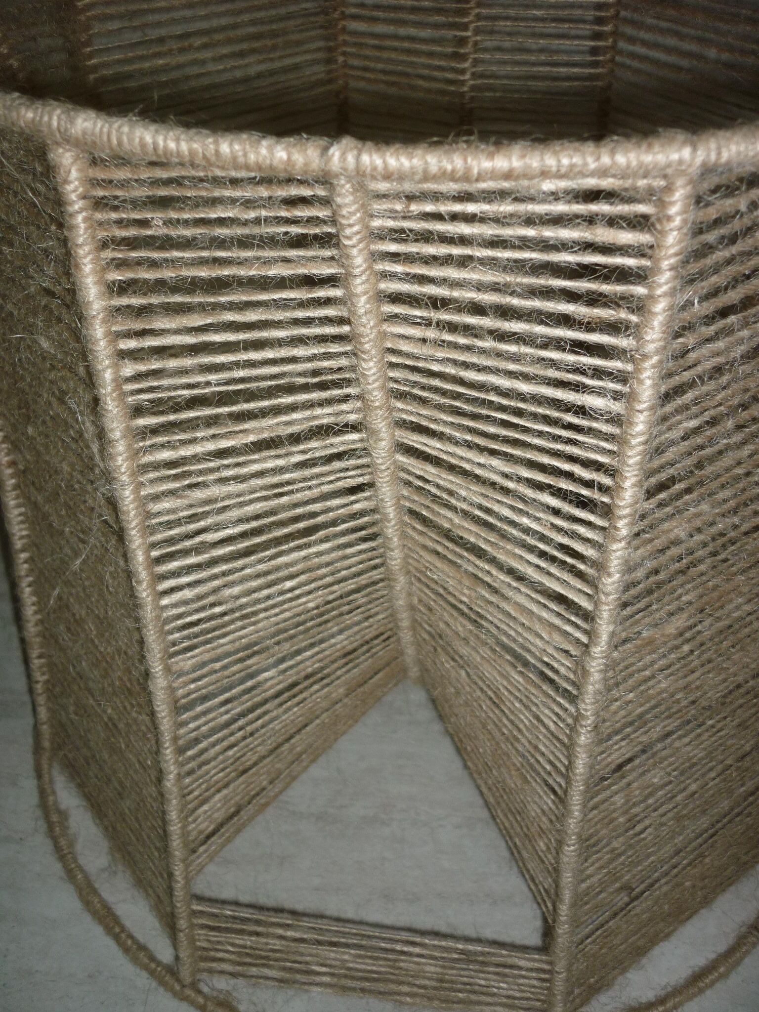 Lampshade in jute thread geometric shape 35 cm