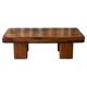 Brutalist coffee table in solid oak - 1920s