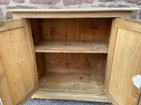 Petit meuble alsacien rustique vers 1900 sapin peint buffet meuble métier art populaire enfilade